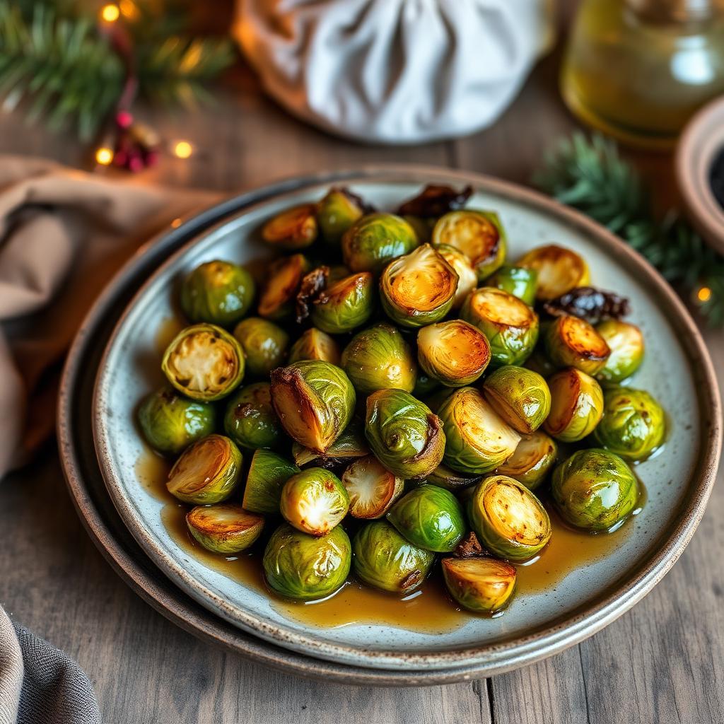 Gerösteter Rosenkohl mit Senfhonig